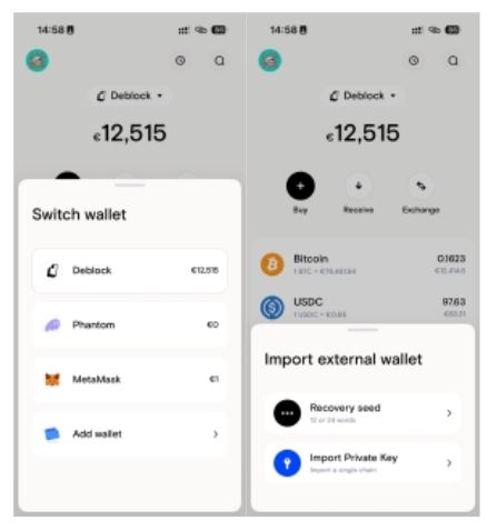 Deblock lance "Wallet Import" : les portefeuilles cryptos ont désormais leur compte courant