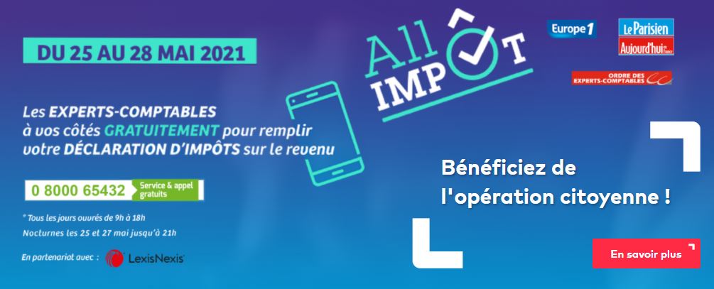Grande mobilisation citoyenne des experts-comptables du 25 au 28 mai pour aider les contribuables à remplir leur déclaration d’impôts Grande mobilisation citoyenne des experts-comptables du 25 au 28 mai pour aider les contribuables à remplir leur déclaration d’impôts