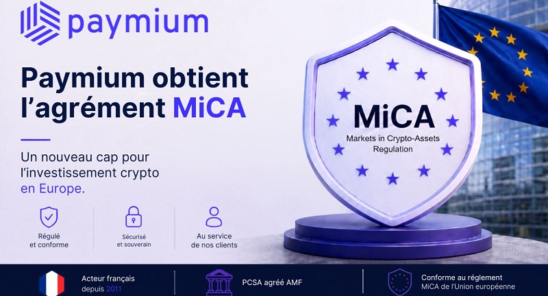 Paymium obtient son agrément MiCA de Prestataire de Services sur Crypto-Actifs