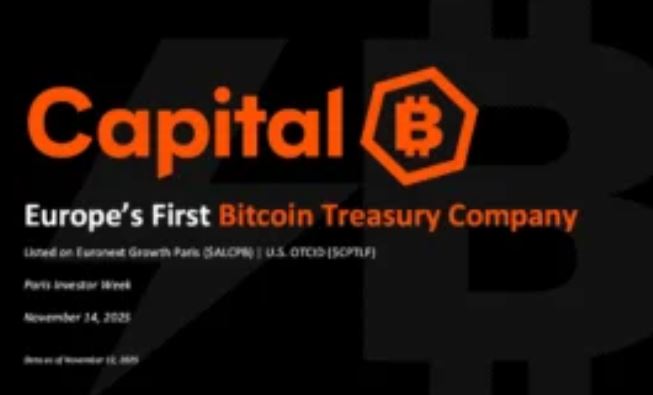 Capital ₿ devient la première « Bitcoin Treasury Company » européenne à voir ses actions tokenisées