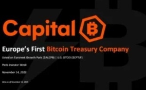 Capital ₿ devient la première « Bitcoin Treasury Company » européenne à voir ses actions tokenisées
